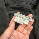 Alberto Makali  Women’s Mixed Print Textured Tie Neck Blouse Top Goth in Black XL Photo 8