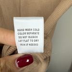 Bohme  Noelle Ribbed Open Back Beige Bodysuit‎ Medium Long Sleeve Chic Classic Photo 9