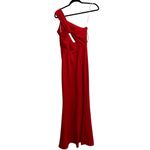 Katie May NEW NWT X REVOLVE Edgy One Shoulder Maxi Gown In Cherry Red Photo 7