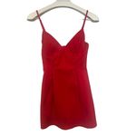 Princess Polly  Red Bustier spaghetti Strap Dress Size 6 Photo 1