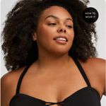 Torrid Black Wireless Racerback Lace-Up One Piece Swimsuit Size 2 (2X) Photo 2