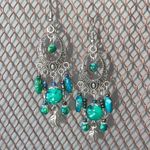 Myra Bag Blue and Silver Boho Earrings Photo 1