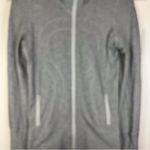 Lululemon In Stride Jacket Womens 4 Heathered Grey Thumbholes Photo 2