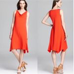 Eileen Fisher  Cowl Neck K/L Dress Firefly Orange | Small Photo 1