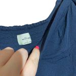 Wilfred Aritzia Navy Puff Sleeve Cropped Top Size Small Photo 8