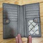 Kate Spade CLASSIC  Bifold Snap Wallet W/ Zipper‎ Gold Hardware 7" x 4" Blue Gray Photo 5