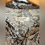 Equipment  FEMME 100% Silk Python Print Button Up Blouse Semi Sheer Blouse Small Photo 1