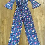 Victoria's Secret NWT Victoria’s Secret Gray Silvery Satin Long-Sleeve Floral Jumpsuit Size XS Photo 0