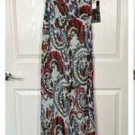 2OH Two Old Hippies Jean Marie Velour Paisley Print Maxi Dress Sz S Blue Red Boh Photo 13