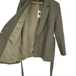 Bardot  Belted Blazer in Khaki Green size Medium NWT Long Sleeves Belted Olive Photo 6