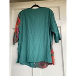 C.M. Shapes Dark Red and Green Plaid Button Photo 4