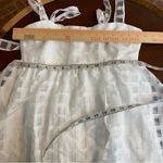 Amanda Uprichard  Russo Dress Size Medium White Gingham Babydoll Mini Bridal Photo 3