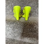 Schutz  Soraya Wedge Sandal Neon Yellow Size 6 Leather Sole Photo 4
