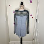 Free People  Gray Waffle Knit with Embroidery Thermal Tunic Sz XS Photo 6