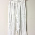 Xirena Dylan 100% Cotton Pull On Drawstring Wide Leg Pants White Women's Size M Size M Photo 2