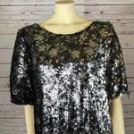 R & M Richards R&M Richard’s Black and silver sequin midi short sleeved dress size 22 w Photo 4