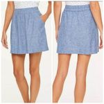 Loft  Linen Blend Pull-On Chambray Pocket Skirt Photo 2