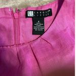 Carole Little Sleeveless 100% Linen Shift Dress Pink Size 4 Wedding Guest Photo 2