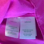 Lilly Pulitzer  Blouse Medium Hot Pink 100% Silk with Keyhole Back Design Photo 2