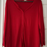 Caslon  Red Button-Up Cardigan Size XL‎ Like New Photo 0