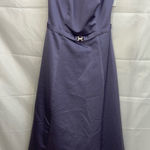Michaelangelo NEW  women’s dim lilac‎ belted strapless satin formal gown dress 4 Photo 0