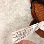 ZARA  Trafaluc Ribbed Cropped Wide leg Pull On Pants Leggings Rust Orange‎ Small Photo 5