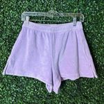 frankie's bikinis Frankie’s Bikinis Purple Terry Cloth Shorts Sz Medium Photo 0