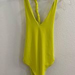 ZARA NWT Lime Green Twisted Back Neon Bodysuit Small Photo 5