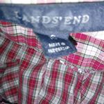 Lands' End  16 Red White Gingham Check Top Plus Photo 13