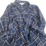 She & Sky  Faux Wrap Flannel Plaid Button Down Shirts Photo 3