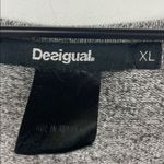 Desigual  Floral Print Scoop Neck 1/2 sleeve oversized Gray pullover Top size XL Photo 5