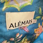 Alémais June Blue Floral Linen Puff Sleeve Mini Dress US 6 Photo 4