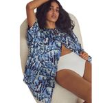 Free People  Goddess Blue Floral Cottagecore Boho Oversized Sleep Shirt Tunic  M Photo 1