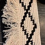 Bohemian Woven Sling Bag Black & White with Fringe & Braided purse Photo 9