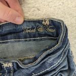 Cowgirl Tuff Bootcut Jeans 27 Tried True Bling Studs White Stitch Tall Stretch Blue Photo 7