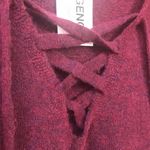 L'Agence Maroon Red Revolve Candela Lace Up Flare Sleeve Sweater Photo 6