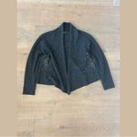 Eileen Fisher  angled hem sequin wool cashmere cardigan sweater Photo 1