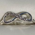 Infinity Symbol Simulated Diamond Silver Ring CZ Size 6 Photo 2