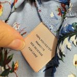 Philosophy Blue Orange Floral Boho Blouse Womens S Boxy Flowy Shirt Cap Sleeve Photo 5