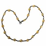 Sterling Silver Citrine & Quartz Beaded choker Necklace Photo 6