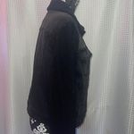 SO  Essential Denim Jean Jacket Black Size Medium And Soft Arms Photo 2