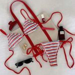 SheIn Bikini Set Blue White Red Photo 0