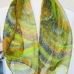 Vintage 60's‎ 70's Multi Color Orange Green Black 16x42 Photo 0