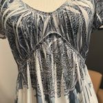 Blue and White Patterned Dress EUC Photo 2