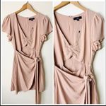 Lulus Cut-Out Crepe Wrap Dress NEW in Blush Pink size S Photo 1