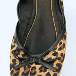 Sam & Libby Animal Print Flats with Bow open toe Ssm Libby 6 1/2 Photo 0