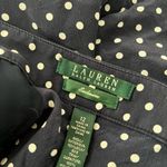 Ralph Lauren  LAUREN Polka Dot White Navy Silk High Waist Shorts Sz 12 Photo 3