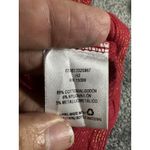 Laura Scott  Crinkle Short Sleeve Red Metallic T-Shirt Size XL Photo 4