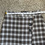 Altar'd State  Black and White Asymmetrical Wrap Skort Preppy Plaid School Girl Photo 2