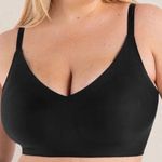 Shapermint Essentials Black Wireless Shaper Bra XL Daily Comfort Front Closure Photo 0